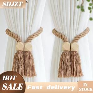 SDJZT 2 cái từ tính bằng gỗ tua cửa sổ Rèm Rèm holdbacks phòng tắm Rèm phụ kiện trang trí nội thất Rèm khóa