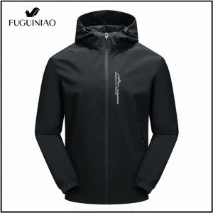 【2-3 days arrive!】FUGUINIAO Jacket Mens Hiking Autumn Outdoor Windbreaker Hiking Hooded Tooling Jackets