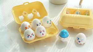 Color recognition matching eggs   Shape-Matching Smart Egg   Press to make a sound and break the shell of the egg   Expression Eggs