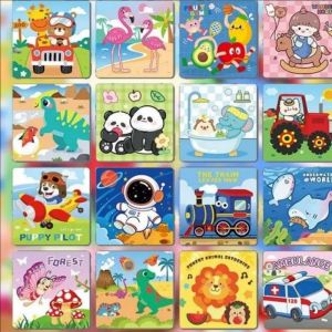 10Pcs Early education puzzle toys kindergarten class gifts childrens cartoon paper puzzles elementary school boys and girls