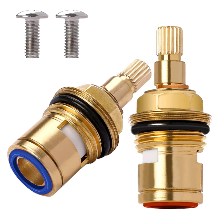 2pcs Brass Ceramic Stem Ceramic Disc Cartridge Faucet Valve Cartridge Repair Replacement Parts