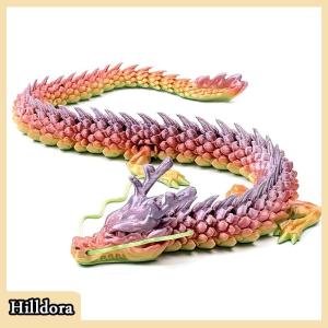 [Hilldora] 3D Printed Chinese Dragon Full Body Joints Movable Home Furnishing Decoration Ornament Worth Collecting Creative Toys