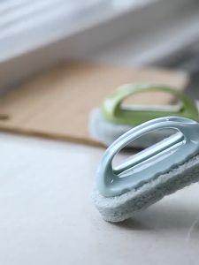 Sponge Brush Glass Wall Cleaning Tools Kitchen Cleaning Bathroom Toilet Gadget Handle Ceramic Window Slot Clean Brush