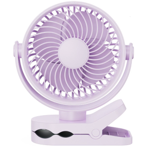 Clip On Fan Powered USB Desk Fan With 4 Speed Setting Quiet Rechargeable Miniature Table Fan Cooling Device