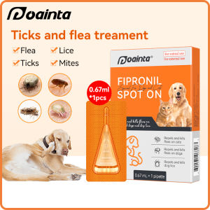 PUAINTA Parasite Control Spot-On for Dogs & Cats - Mite/Tick/Flea Remover with Fipronil & Pyriproxyfen Veterinary-Formulated Solution