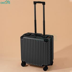 [OKLIFE. SG]18-inch luggage small aluminum frame trolley case travel carry-on suitcase durable travel bag