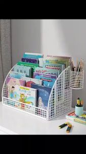 Kệ sách giá sách tài liệu để bàn 3 ngăn bằng thép phun sơn tĩnh điện cao cấp Vuadienmay