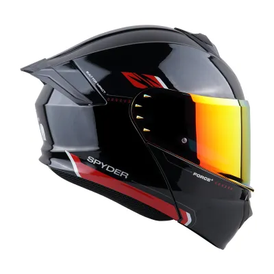 SPYDER FORCE+ PD S0 V3 Modular Dual Visor Motorcycle Helmet | ECE CERTIFIED | Free Clear Visor