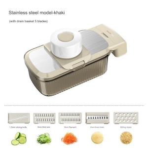 [SG STOCK]Multi-functional Vegetable Cutter For Vegetables Fruit 5 in 1 Gadgets Vegetable Cutting Tools 304 Stainless Steel