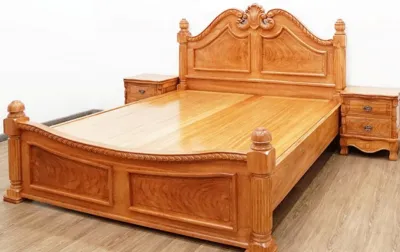 Giường gỗ gõ đỏ cao cấp giường gỗ giường ngủ gõ gõ nguyên khôi