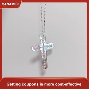 【CANAMEK】 Y2k chéo lưỡi Acrylic Mặt dây chuyền vòng cổ cho phụ nữ người đàn ông Harajuku xương đòn chuỗi thẩm mỹ đồ trang sức