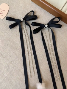 Cute Fairy Claw Clips Hairpin Y2K Pompoms Balletcore Headdress Bunches Accessories Bow Ribbon Cute Headdress