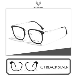 Gentle Fawn Frame Kacamata Titanium Ringan Kokoh Bentuk Kotak Bisa Minus Trendy Style Fashion Pria Wanita 1613