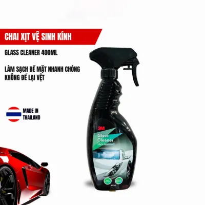 Chai Xịt Vệ Sinh Kính Ô Tô 3M Glass Cleaner 400ml Làm Sạch Vết Ố Vệt Dầu Kính Lái Gương Xe Hơi