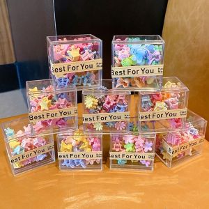30PCS/Box Girls Cute Colorful Small Hair Claws Cartoon Hair Clip Headband Fashion Hair Accessories