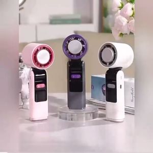 Quạt Cầm Tay Mini Sò Lạnh Dung Lượng 4000mAh Làm Mát Sò Lạnh 100 Tốc Độ Gió Gấp Gọn 90 Độ Tặng Kèm Dây Đeo