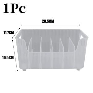 ZOOGGJZ 6 Compartments Desktop Organizer Removable Large Capacity Kitchen Condiment Storage Rack Durable with Dividers Seasoning Packet Storage Box for Stationery and Makeup