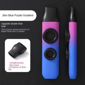 NHG Double Hole Design Kazoo Instrument Double Film Learn Easily Colored Kazoos Professional Portable ABS Kazoo Instrument Music Gift