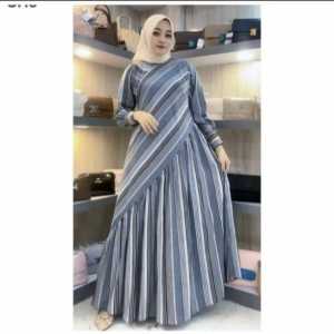 PROMO!!! GAMIS WANITA TERBARU MODEL STRIPE // AYOMI DRESS KEKINIAN