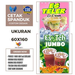Cetak Spanduk Banner Es Teler & Es Teh Jumbo Costom Desain