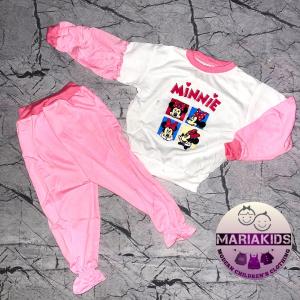 baju setelan anak perempuan usia 1 tahun sampai 5 tahhun motif mikimose cutbrai