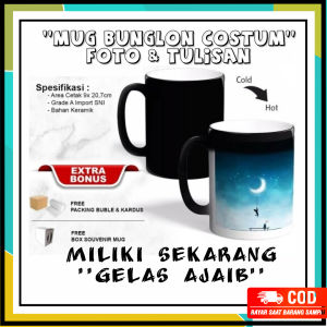 Nama+Foto Paket Kado Cewek Cowok Gelas Keramik Cantik Karakter Aesthetic Mug Couple