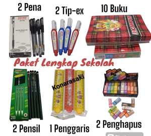 (PROMO) PAKET LENGkAP SEKOLAH ISI 10 PCS/5 PCS BUKU FREE PULPEN PENSIL PENGHAPUS TIP EX PENGGARIS BMCAMPUS 36 LEMBAR / TERSEDIA ISI 10 BUKU DAN 5 BUKU