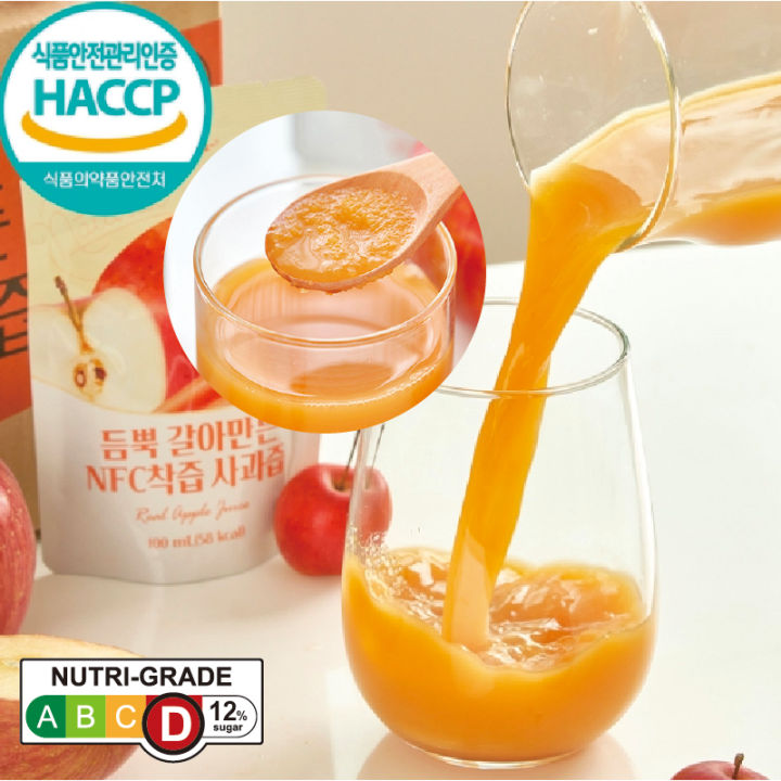 Korean Apple Juice with Carrot NFC Juice For Vegan 100mlx30