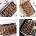Brownie Pan with Dividers, Non Stick Brownie Baking Pan, 18 Pre-slice Carbon Steel Bakeware Tray with Grips for Oven Baking Bread, Square Mold Tray for Baking Cake Biscuit Muffin, 12X8X2''. 