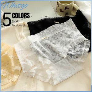 【จัดส่งจากประเทศไทย 2-3 วัน】กางเกงในลูกไม้พิมพ์ลายดอกไม้สำหรับผู้หญิงชุดชั้นในสตรีนุ่มสบายกางเกงระบายอากาศได้3ชิ้น