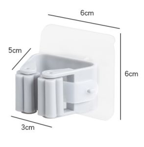 Shuno Wall Mounted/Strong Tempat Letak Penyangkut Penyapu Mop Dinding Bathroom Kitchen Broom Holder Hook Hanger厨房浴室掃把掛架掛