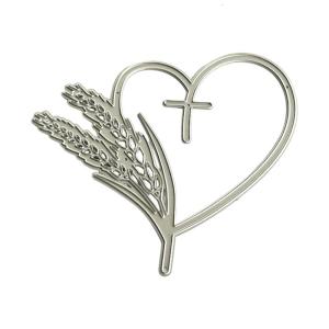 Metal Cutting Dies Heart Wheat Die Cuts Templates Molds Embossing Stencils for Album Scrapbooking Journal Decoration