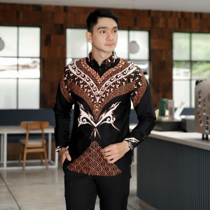Dgm Kemeja Batik Pria Lengan Panjang PREMIUM 003 A