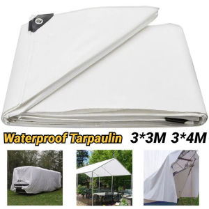 Durable White Makapal High Quality Waterproof Tarpaulin Trapal Tlona Rain Truck Cover Matibay | COD