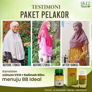 SALIMAH SLIM SR12 HERBAL PELANGSING DAN DIET BPOM