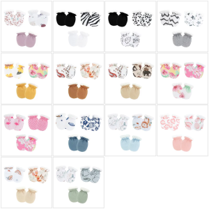 3 cặp nhiệt găng tay trẻ sơ sinh bông thoáng khí chống trầy xước bảo vệ cho da em bé an toàn quần áo mùa đông ấm cúng