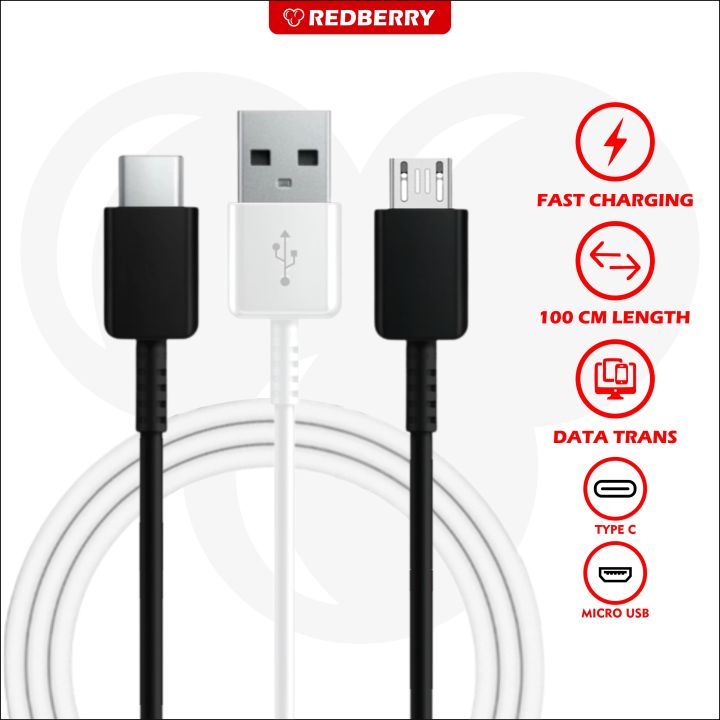 Kabel Data samsung S8 Fast Charging Type C Micro USB kabel cas HP - Main Image