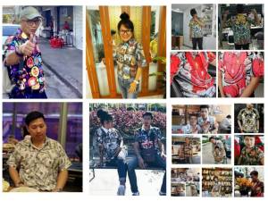 Mr.Junkoแท้ ส่งฟรี เสื้อเชิ๊ต ฮาวาย ซาติน-ญี่ปุ่นพิมพ์ลายเต็ม หน้าและหลัง ผ้านุ่มใส่สบาย ผ้าไม่หด สีไม่ตก