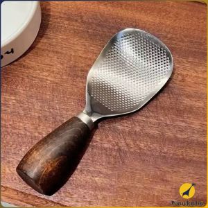 N.K.【Ready in Stock】 Non-stick Rice Spoon Stainless Steel Comfortable Wooden Handle Big Rice Paddle Dinner Utensils