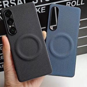 For Sony Xperia 1 VII Case Magnets Nylon Woven Matte Leather Skin-friendly Cover For Xperia 1Vii 2025 Shockproof Shell