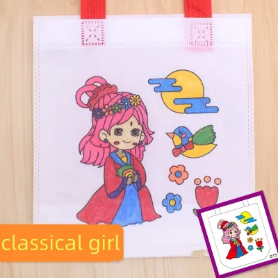 Optional Design DIY Graffiti Bag Handmade Painting Non-Woven Bag Children Lootbag treats/Paninda