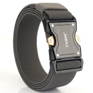 Tactical Belt For Men Quick Release Elastic Belt For Men Wear-resistant Outdoor Metal Militar Belt