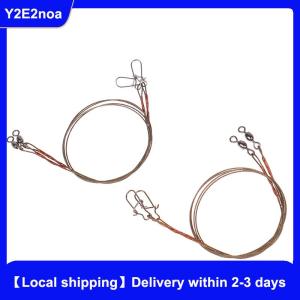 【Local shipping】 2Pcs set Steel Wire Titanium Wire Anti-Biting Line With Pin Fishing Front Wire