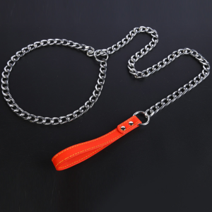 Dây dắt Chó bằng hợp kim kiêm vòng cổ có tay cầm bằng da PU (mẫu mới) - Hara Pet Store