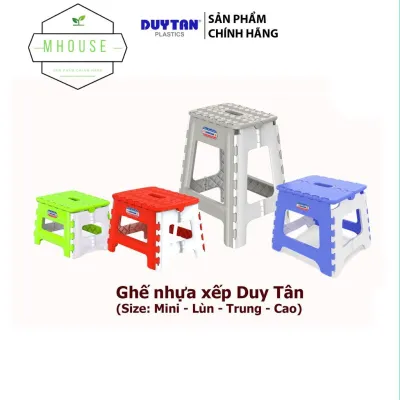 Ghế nhựa xếp DUY TÂN cao cấp ghế xếp gấp gọn nhiều màu kích thước 33.7 x 29.2 x 42.4 cm