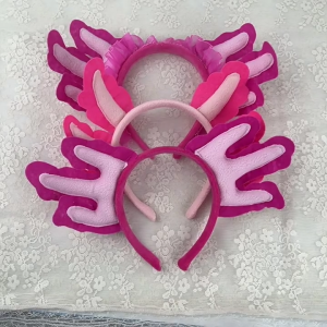 Salamander Hairband for Halloween Music Festival Headwear Plush Animal Ear Hairhoop Carnivals Party Gathering Headpiece