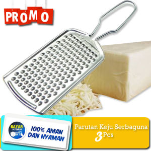 Parutan Keju Stainless Steel Serbaguna untuk Keju Cheddar Kentang Coklat 1 Pcs