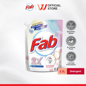 Fab 2X LOW SUDS Laundry Detergent Sakura 3.3L Refill