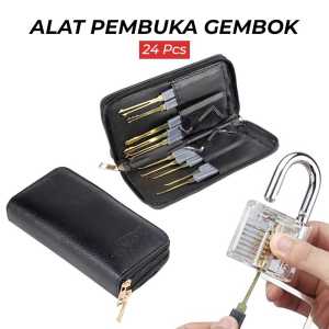 COD Goso Set Alat Pembuka Gembok Kunci Pintu Lock Pick Locksmith 24PCS 038 / Alat Pembuka Gembok Tanpa Kunci 24 Set Pembuka Kunci Pintu Rumah