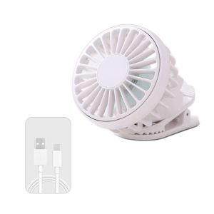 FOUNDTWO Tiếng ồn thấp Quạt năng lượng trời di động Có thể điều chỉnh 3 bánh răng Quạt năng lượng trời mini Cá nhân Tấm năng lượng trời Quạt mini gắn vào Ngoài trời